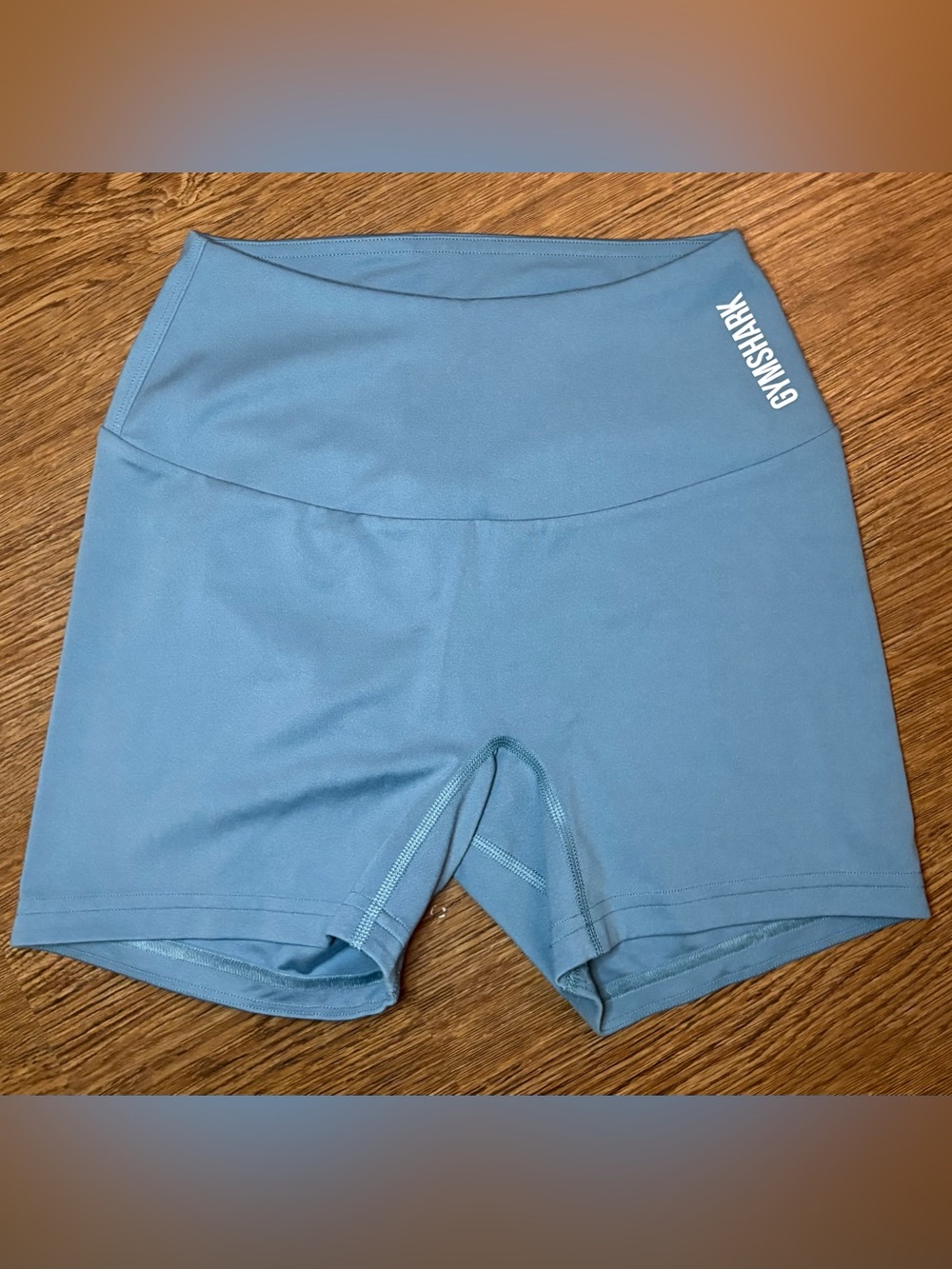 Gymshark Light Blue High-Waist Bike Shorts